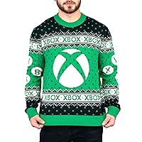 Ripple Junction Adult Unisex X-Box System Gaming Big X Logo Holiday Ugly Christmas Sweater
