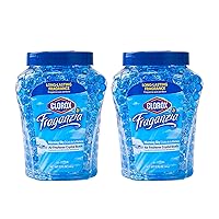 Clorox Fraganzia Crystal Beads Air Freshener Value Pack Long-Lasting Air Freshener Beads Gel Beads Air Freshener in Morning Sky Scent for Home,Bathroom,or Car 12 oz Twin Pack(Pack of 1,2 Count)