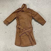 1/12 Scale Miniature Brown Wired Trench Coat for 6