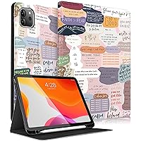 for Apple iPad Pro 12.9 Case for iPad 12.9 Inch Case Kids Cute Folio Pencil Holder Women Teen Girls Girly Quotes Cover for iPad Pro 12.9 case 6th/5th/4th/3rd Generation 2022/2021/2020/2018