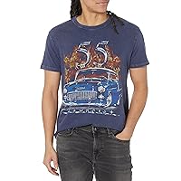 Lucky Brand Mens Chevy Graphic Half Sleeves Tee