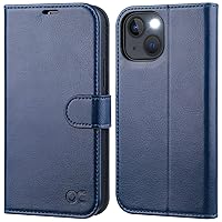 OCASE Compatible with iPhone 13 Wallet Case, PU Leather Flip Folio Case with Card Holders RFID Blocking Kickstand [Shockproof TPU Inner Shell] Phone Cover 6.1 Inch 2021 (Blue)