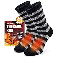 Busy Socks Winter Warm Thermal Socks for Men Women Extra Thick Insulated Heated Crew Boot Socks for Extreme Cold Weather