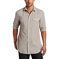 French Connection Men's Minsk Gingham Long Sleeve Button Down Shirt