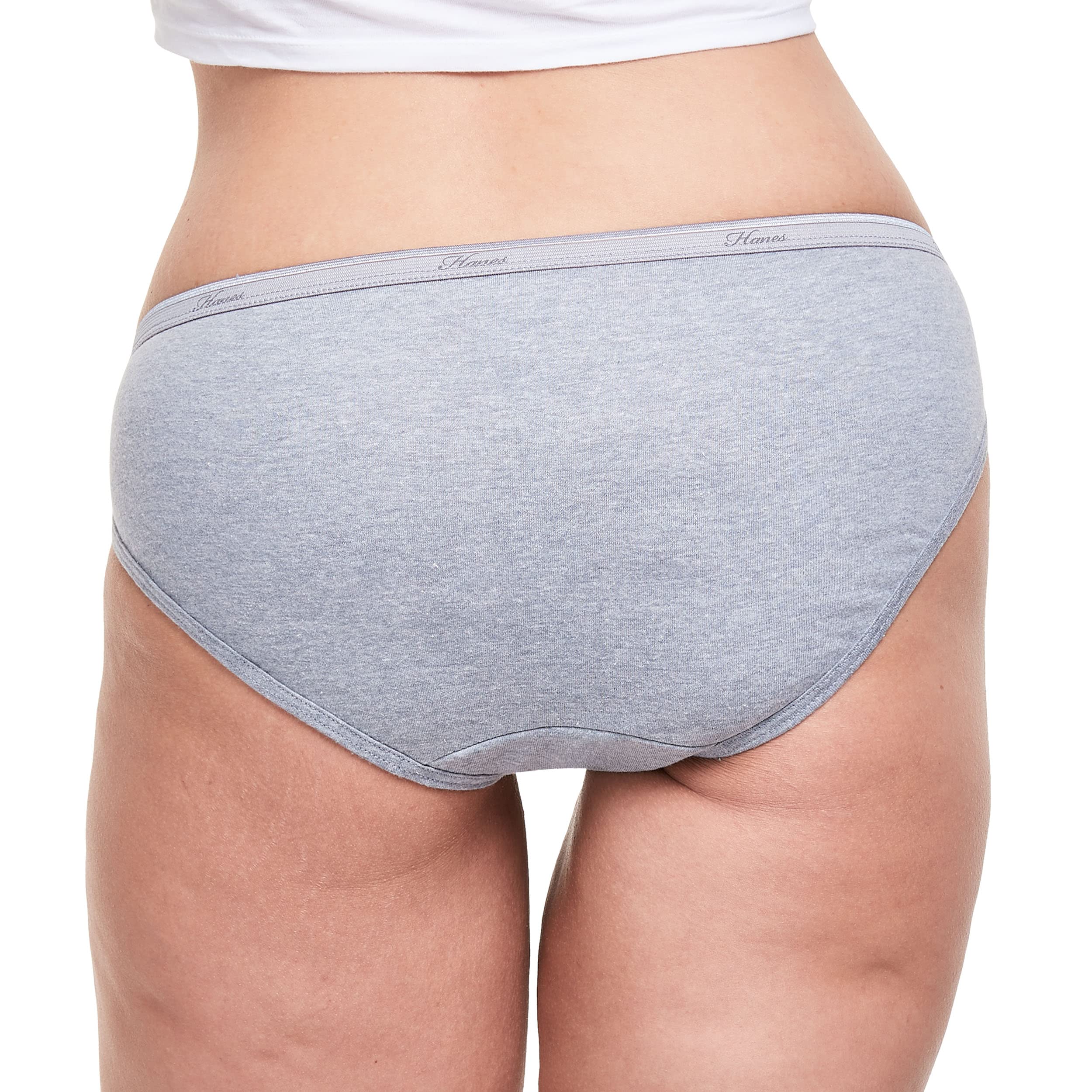 Hanes Women's Bikini Panties Pack, Lightweight Soft Cotton Underwear (Colors May Vary)