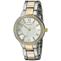 Ellen Tracy Women's Quartz Metal and Alloy Watch, Color:White (Model: ET5189TTG)