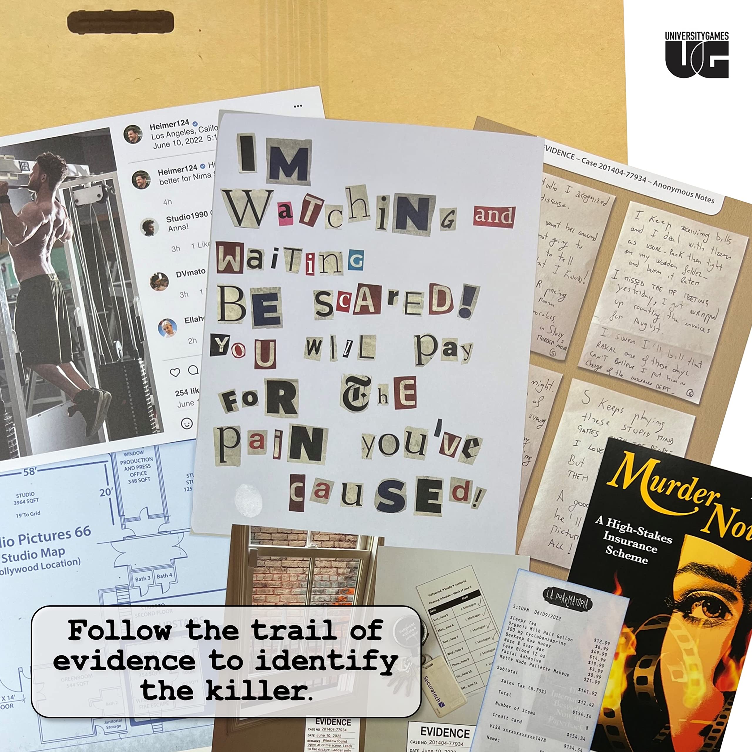 Murder Mystery Party | Case Files Murder Noir Unsolved Mystery Game, for 1 or More Players Ages 14+