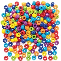 Baker Ross AT703 Pony Bead - Pack of 800, Arts and Crafts and Jewellery Making