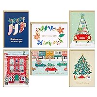 Hallmark Boxed Christmas Cards Assortment, Vintage Holidays (6 Designs, 36 Cards with Envelopes)