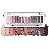 Color Haul Eyeshadow Palette, Travel Size Eye Makeup Kit, Matte & Shimmer Eyeshadow, Korean Makeup, 12 Highly Pigmented, Super Bendable Soft & Deep Colors, Includes Brush, First Dance