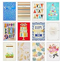 Hallmark All Occasion Cards Assortment—Birthday, Thank You, Thinking of You Cards (12 Cards, Refill Pack Card Organizer Box)