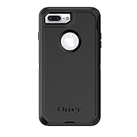 iPhone 8 PLUS & iPhone 7 PLUS (ONLY) Defender Series Case - BLACK, rugged & durable, with port protection, includes holster clip kickstand