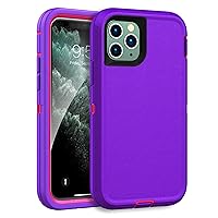 MXX Heavy Duty Case for iPhone 11 Pro Max - (No Built in Screen Protector) Drop Protection Tough Case for Apple iPhone 11 Pro Max (Purple/Pink)