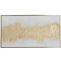 CosmoLiving by Cosmopolitan Canvas Geode Glitter Flakes Framed Wall Art with Gold Frame, 65