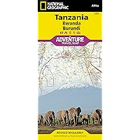 Tanzania, Rwanda, and Burundi Map (National Geographic Adventure Map, 3206)