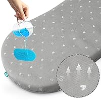 Bassinet Mattress Pad Compatible with Halo Bassinest Swivel, Flex, Glide, Premiere & Luxe Series Sleeper, Waterproof Breathable Soft Baby Foam with Removable Zippered Cover, Grey