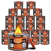 Resealable-Wick Chafing Fuel Cans, 24 Pack, 6 Hour - Premium Quality Burners for Food Warmers - No More Spills, Waste, or Hassle - Perfect for Convenient, and Long-Lasting Event Catering