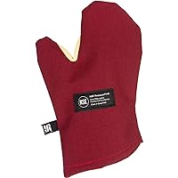 San Jamar KT0212 Cool Touch Flame Conventional High Heat Intermittent Flame Protection up to 900°F Oven Mitt, 13 inch Length, Red