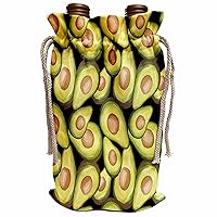 3dRose Pattern of avocado fruit halves. Elegant and funny gift for anyone - Wine Bags (wbg-365589-1)
