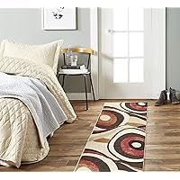 Home Dynamix Tribeca Slade Modern Runner Rug, Abstract Brown/Red 26