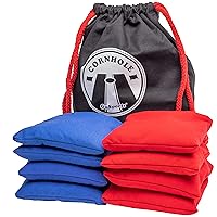 GoSports Official Regulation Cornhole Bean Bags Set (8 All Weather Bags) - America Stars and Stripes or Red and Blue - Choose Your Style