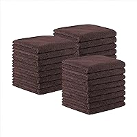 Arkwright Microfiber Salon Towels Bulk - (Pack of 24) Bleach Safe Resistant, Absorbent Hair Drying Towel Set, Perfect for Hotel, Resort, and Spa, 16 x 27 in, Brown