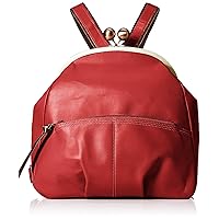 Lesse Faire Genuine Leather Cuze Backpack, Clasp, Made in Japan, Women's, Red