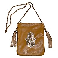 Moroccan Handmade Purse With Hand Of Fatima Embroidery Design Women Every day Bag Medium