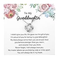 fcaylo Granddaughter Necklace Gifts From Grandma Grandmother or Grandpa Grandfather,To My Granddaughter Necklace Jewelry Gift with Message Card For Granddaughter On Birthday, Christmas, Graduation