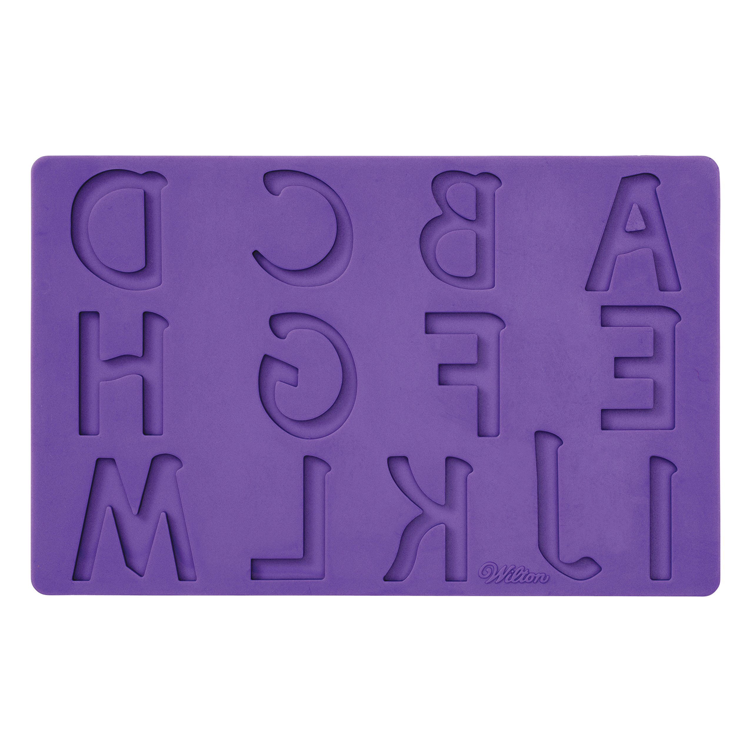 Wilton Silicone Letters and Numbers Fondant and Gum Paste Molds, 4-Piece - Cake Decorating Supplies