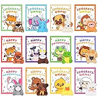 24 Pack End of Year Student Gifts, Stuffed Animals Kindergarten Graduation Gifts with Graduation Cards, End of The Year Gifts for Students Bulk Preschool Graduation Gifts for Girls Boys