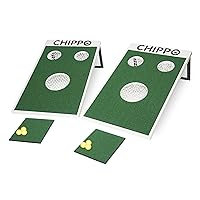 Golf Game & Cornhole Set Combo - Complete with Chippo Target Boards, Chipping Mats and Practice Golf Balls - 2-in-1 Outdoor Games & Activities for Backyard, Beach or Lawn
