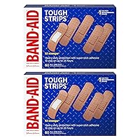 Band-Aid Brand Tough Strips Adhesive Bandage, All One Size, 60 Count of 2