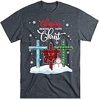 Christmas Begins with Christ, Faithful Christian T-Shirt, God Jesus Holiday Costume Xmas Gifts Shirts