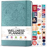 Legend Wellness Planner & Food Journal – Daily Diet & Health Journal with Exercise & Weight Loss Tracker – Nutrition Diary, 6 Months (Aquamarine)