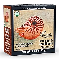 Light Mountain Henna Hair Color & Conditioner - Mahogany Hair Dye for Men/Women, Organic Henna Leaf Powder and Botanicals, Chemical-Free, Semi-Permanent Hair Color, 4 Oz