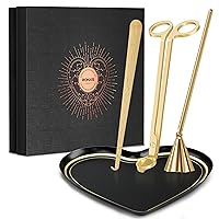 RONXS 4 in 1 Candle Accessory Set Love Gift Box: Candle Wick Trimmer, Wick Snuffer, Wick Dipper, Heart Shape Tray Plate–Perfect Candle Care Kit Gift for Candles Lovers on Christmas, Valentine's Day