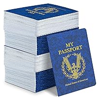 60Pcs Blank Passport Notebook Passport Books for Kids Blue Passport Notebook 4 x 5.5Inch Blank Passport Notebook Pretend Passports for Back to School Party School Theme Party Favors