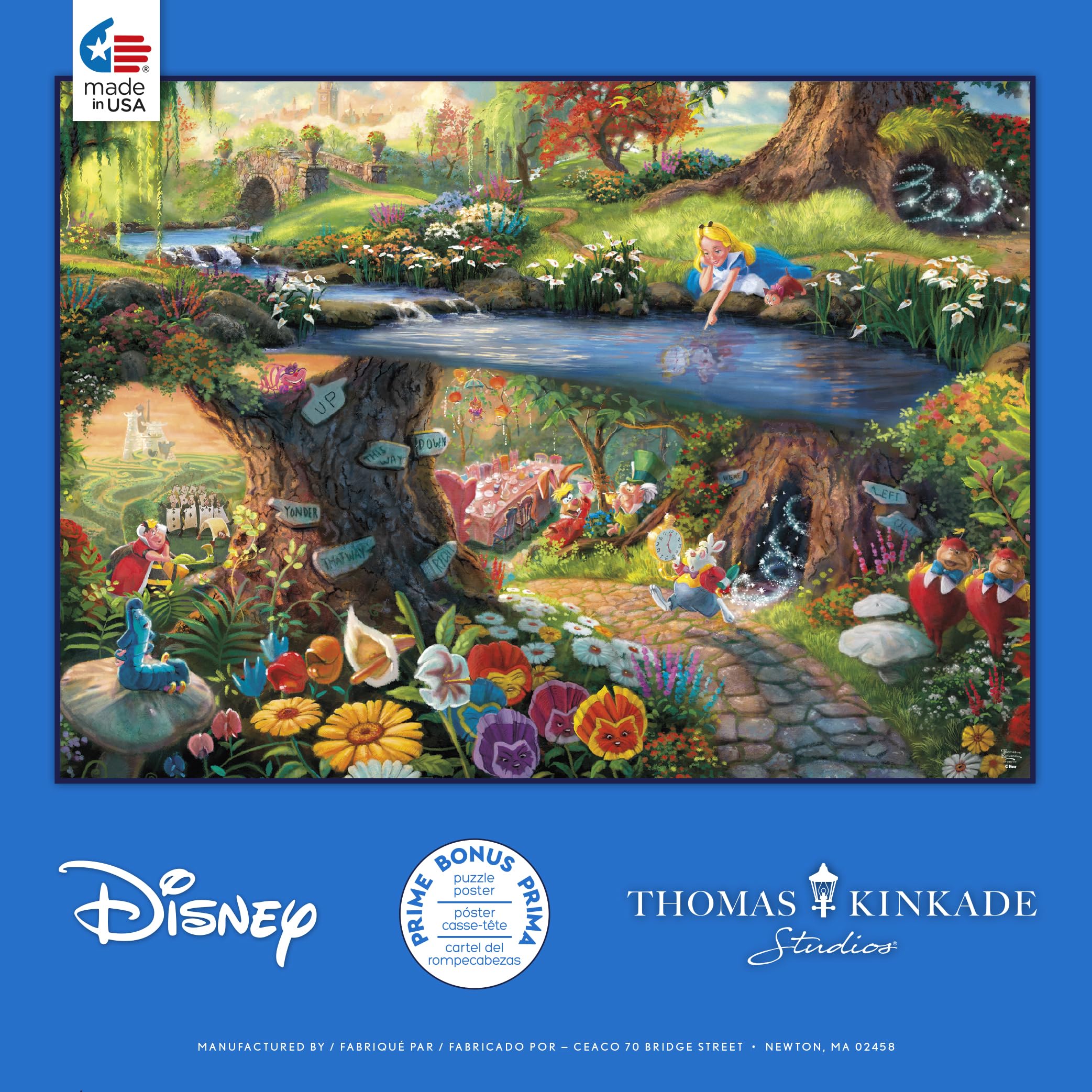 Ceaco - Disney - Thomas Kinkade - Alice in Wonderland - 1000 Piece Jigsaw Puzzle