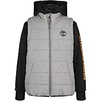 Timberland Boys Midweight Quilted Fleece Hybrid Jacket