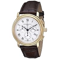 Frederique Constant Men's FC292MC4P5 Persuasion Brown Strap Chronograph Watch