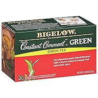 Constant Comment Green Tea, Caffeinated Tea with Green Tea, 20 Count Box (Pack of 6) 120 Total Tea Bags