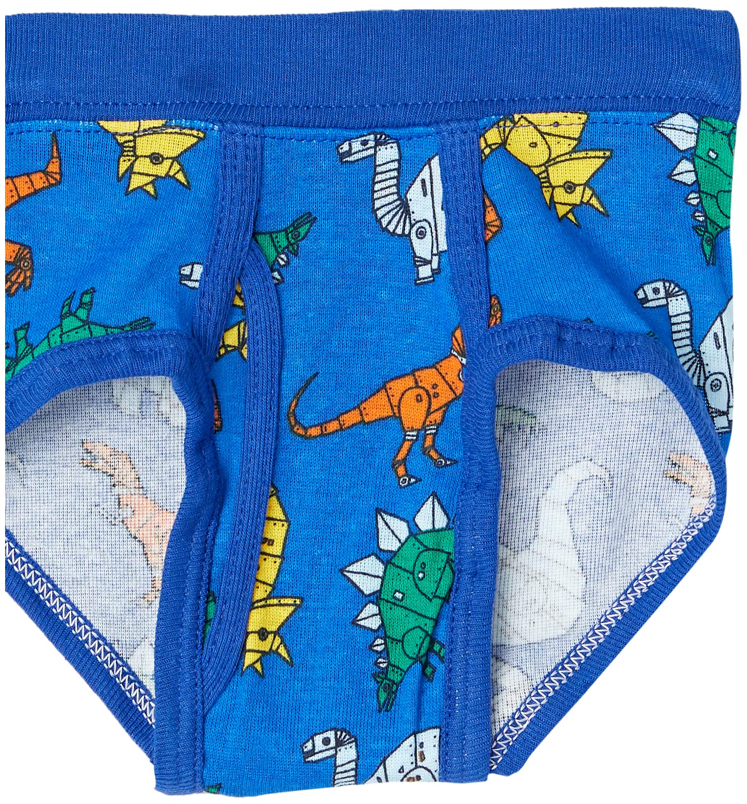 Hanes Toddler Boys' Briefs Pack, Dinosaur Printed Cotton Underwear, 10-Pack
