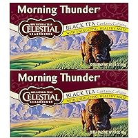Celestial Seasonings Morning Thunder Tea Bags - 20 Count (Pack of 2)