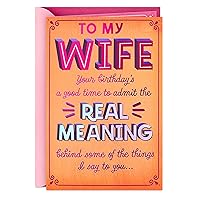 Hallmark Funny Birthday Card for Wife (Really Mean It)