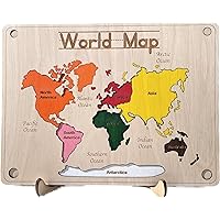 Montessori continent world map puzzle