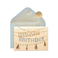 Papyrus Happy Birthday Card (Metallic Banner)