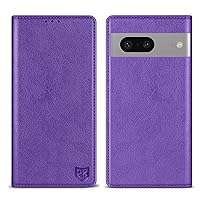 ZZXX for Google Pixel 7 Wallet Case with [RFID Blocking] Card Slot Stand Strong Magnetic Leather Flip Fold Protective Phone Case for Google Pixel 7 Case Wallet(Purple-6.3 inch)