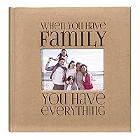 Malden International Designs 7091-26 Sentiments Family with Memo Photo Opening Cover Brag Book, 2-Up, 160-4x6, Tan