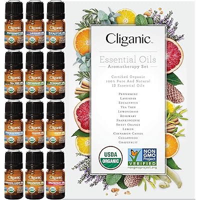  Cliganic 100% Pure Essential Oil Peppermint 0.33 fl oz 10 ml